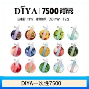 DIYA叮啞拋棄式7500 Puffs一次性電子煙3%
